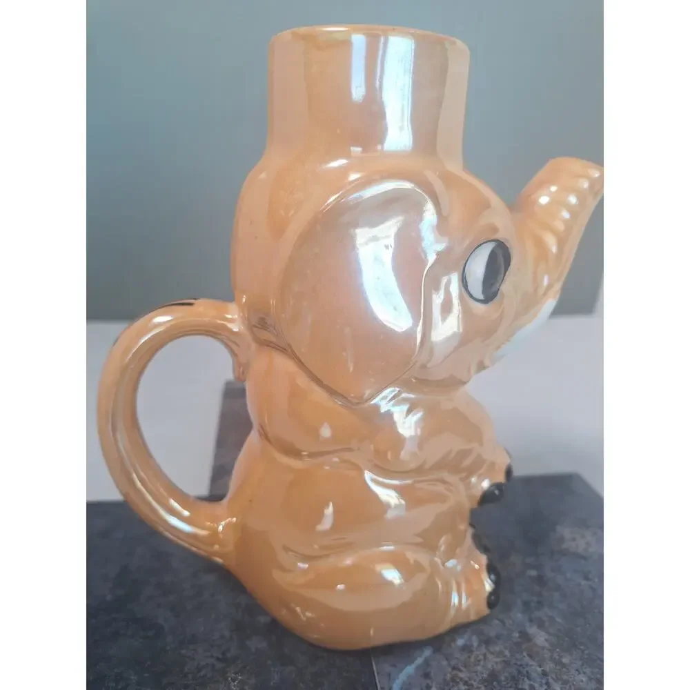 Vintage Shofu Japan Elephant Lusterware Personal Beverage Pitcher & Cup Nice!
